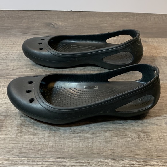 Crocs black flats size 10 - Picture 5 of 8